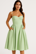 Elegantes Midikleid mit Korsett-Passform für jeden Anlass – Enrica