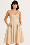 Elegantes Midikleid mit Korsett-Passform für jeden Anlass – Enrica