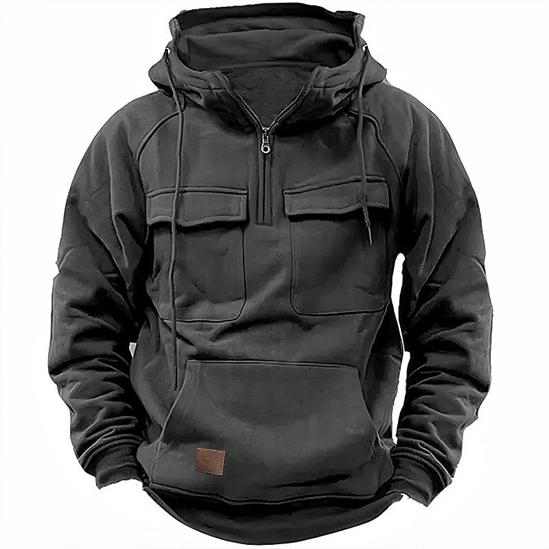 Warmer Winter-Hoodie mit Reißverschluss für Herren – Lutz