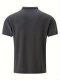 Herren Polo Shirt Sommer Waffelstrick Atmungsaktiv – Lureno
