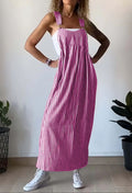 Gestreiftes Damen Kleid Lang Elegant Alltag Komfort – Elvaria