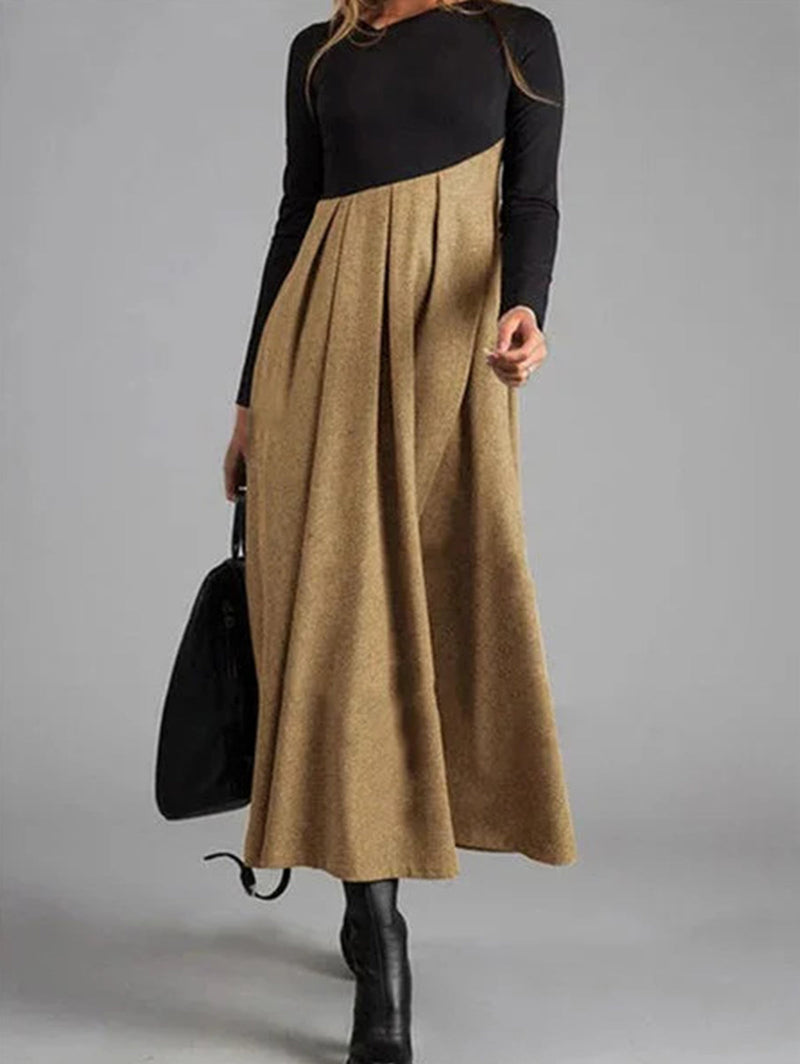 Farbenfrohes Midi-Kleid mit taillierter Passform – Helena