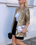 Goldene Glitzerjacke mit Pailletten - Rosamund