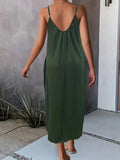 Maxi Sommerkleid mit Trägern und Taschen – Elina