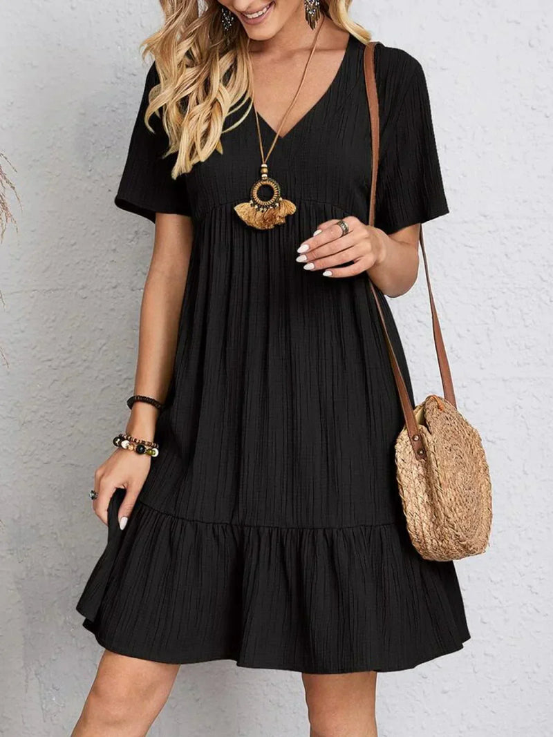 Casual Damenkleid figurformend bequem hochwertig – Lorena