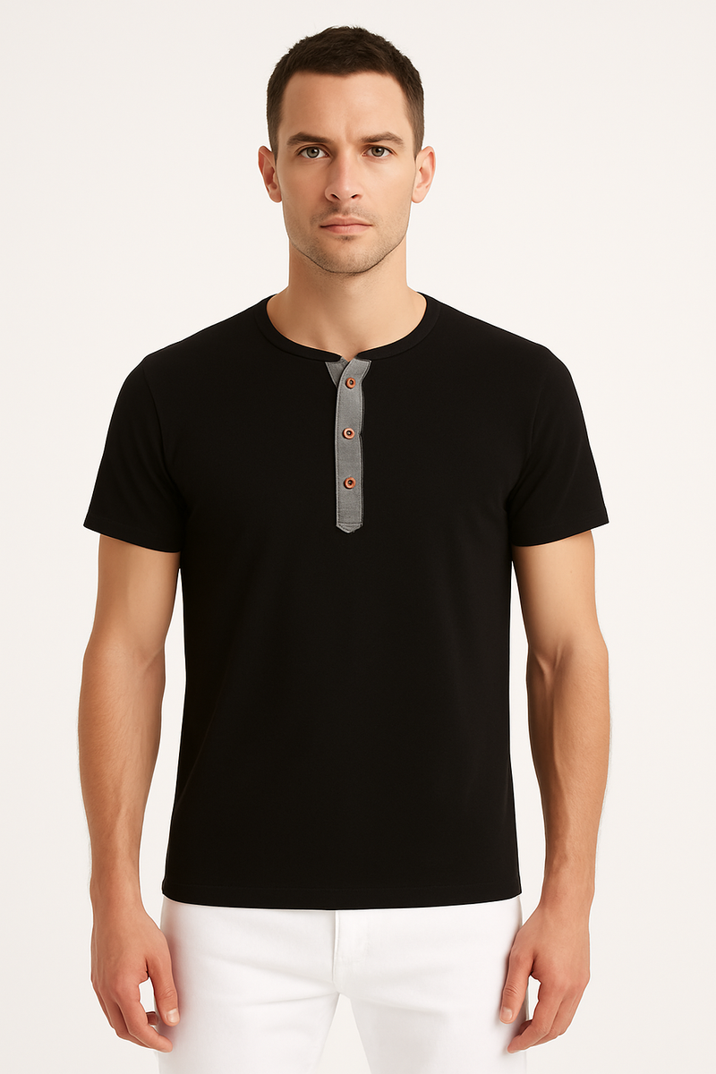 T-Shirt Herren Klassisch Baumwolle Bequem Basic – Eckhard