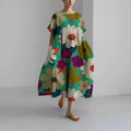 Boho Maxikleid mit Blumenmuster aus Baumwolle – Kerstin