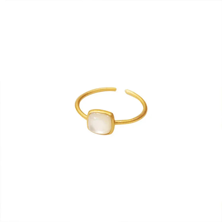 Vergoldeter Emaille-Ring aus Sterlingsilber – Marisa