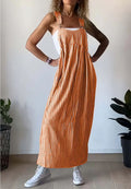 Gestreiftes Damen Kleid Lang Elegant Alltag Komfort – Elvaria