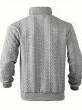 Herren Vintage Pullover Warm Stehkragen mit Reißverschluss - Anton