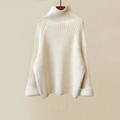 Damen Strick-Set Rollkragenpullover Weste Baumwolle Elegant Warm - Emilia