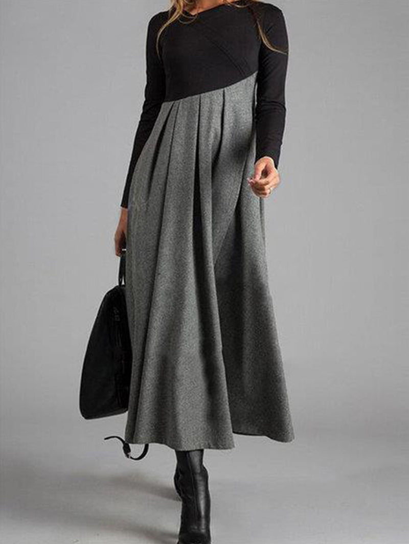 Farbenfrohes Midi-Kleid mit taillierter Passform – Helena