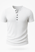 Henley Shirt Herren Kurzarm Bequem Freizeit – Marino