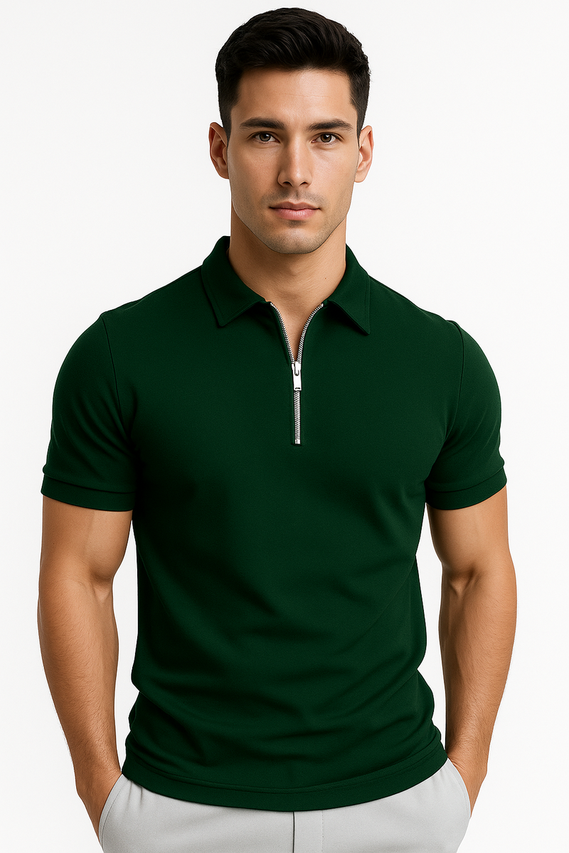 Poloshirt Herren mit Reißverschluss – Klassisch, Elegant, Freizeit – Tom