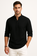 Herrenhemd Sommer Slim Fit Atmungsaktiv Elegant – Lennaro