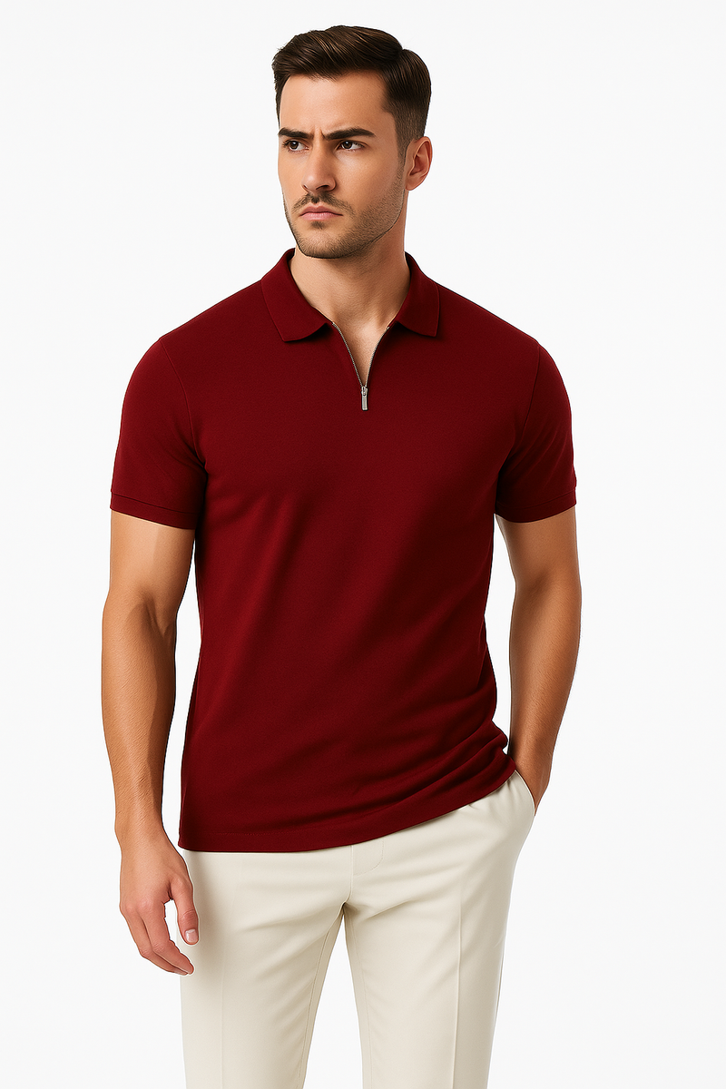 Herren Langarm-Poloshirt – Elegant, Alltagstauglich, Modern - Varello