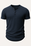 Henley Shirt Herren Kurzarm – Elegant & Bequem - Silvano