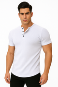 Henley Shirt Herren Kurzarm – Elegant & Bequem - Silvano