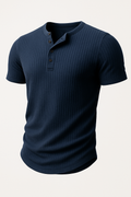 Henley Shirt Herren Kurzarm – Elegant & Bequem - Silvano