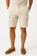 Leinenshorts Herren Weiß Sommerlook leicht – Matteo