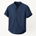 Herren Kurzarm-Leinenhemd mit Knopfleiste – Sommer-Look von Virello