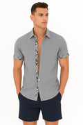 Herren Leinenhemd Sommer Blau Atmungsaktiv – Merivo