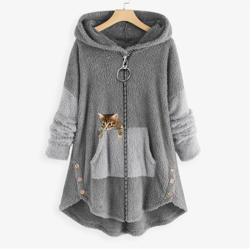 Teddymantel Damen Warm Kuschelig Winter Oversize – Lunavia