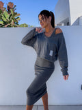 Zweiteiler Damen Kleid mit Sweatshirt – Alina