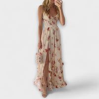 Elegantes Blumenkleid mit verstellbaren Trägern – Noriva