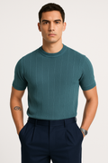 Lässiges, geripptes T-Shirt für jeden Anlass – Falko