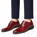 Bequeme Leder-Schnürschuhe mit Fußstütze – Leopold