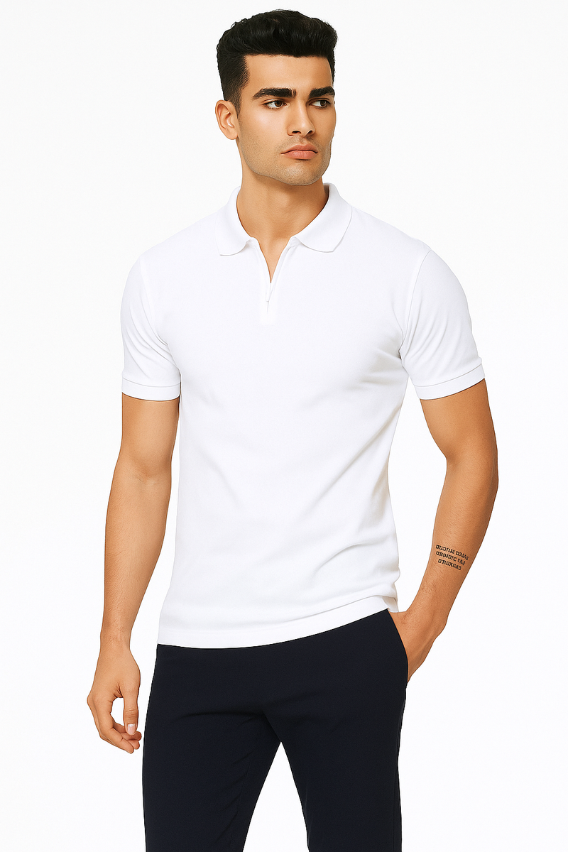Herren Langarm Polohemd Slim Fit – Jonas