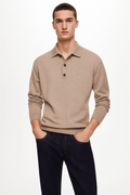 Langarm-Poloshirt für Herren mit weichem Stoff – Kai