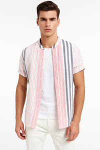 Leichtes Sommerhemd für Herren mit Streifenlook – Veradox