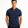 Herren Kurzarm-Leinenhemd mit Knopfleiste – Sommer-Look von Virello