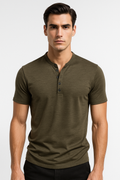 Slim Fit Herren-Jerseyhemd mit Vintage-Look – Farlino