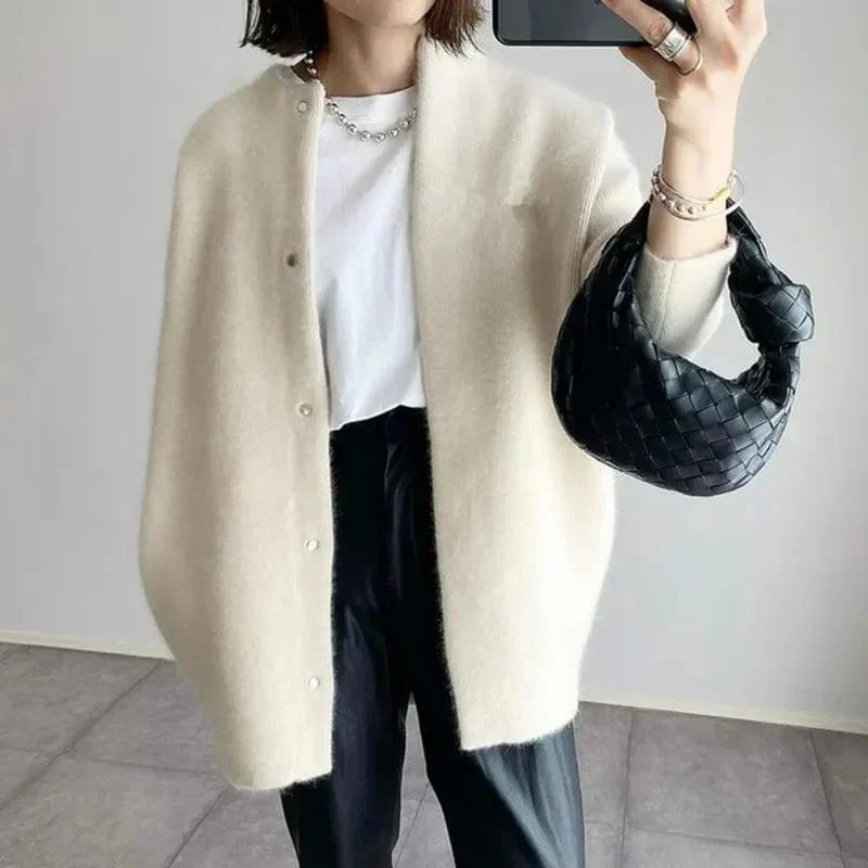 Luxus-Strickjacke mit Knöpfen für Damen – Giselle