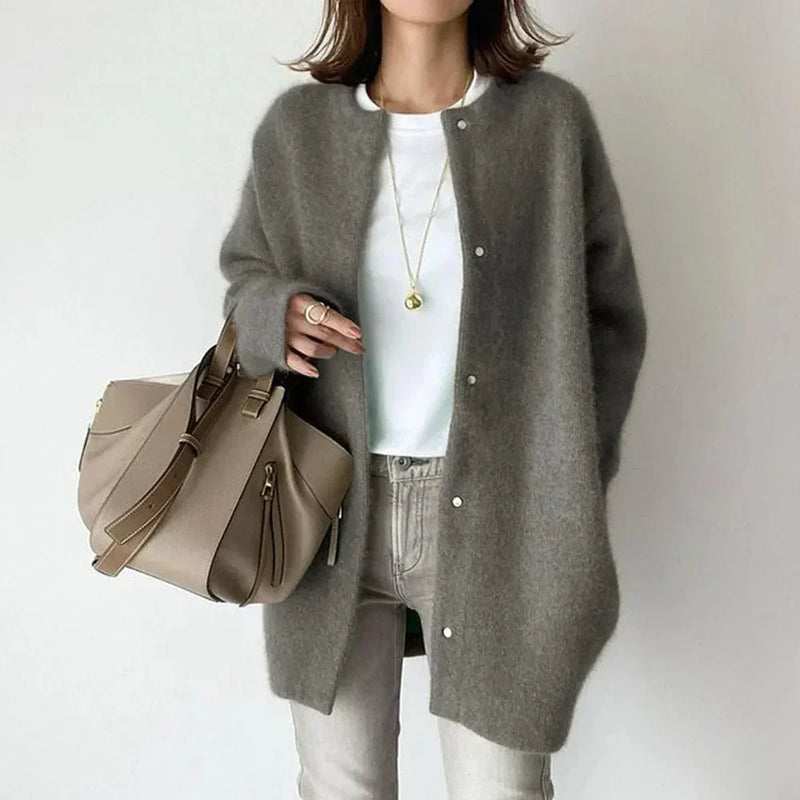 Luxus-Strickjacke mit Knöpfen für Damen – Giselle