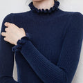 Weicher Winterpullover für Damen mit Fransen – Isabella