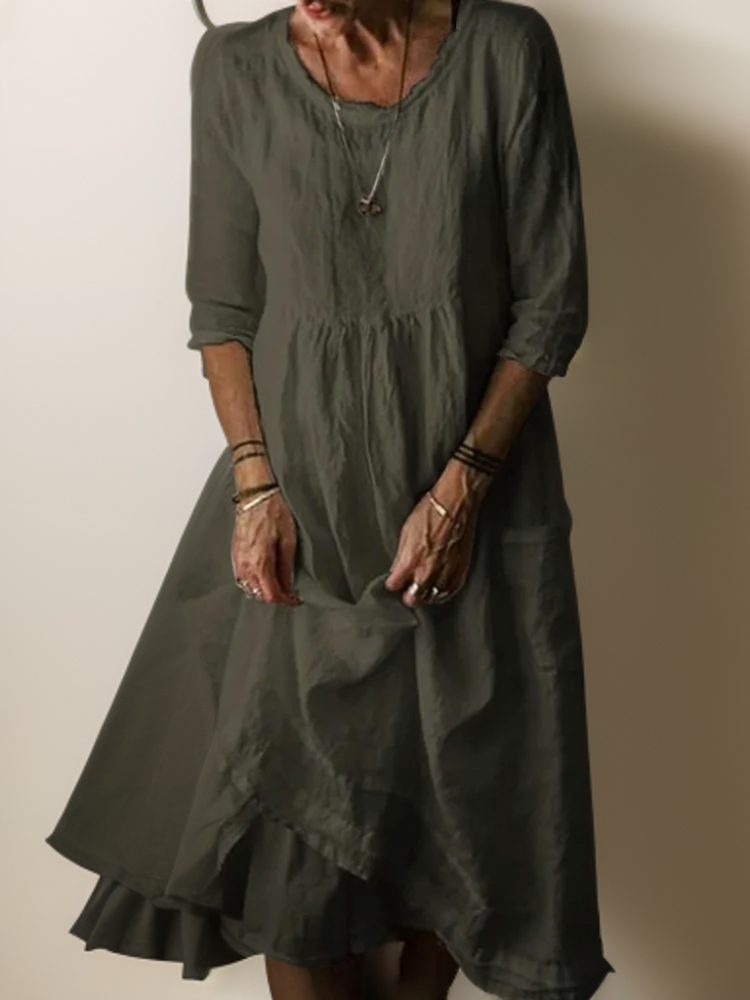 Luftiges Maxikleid für Damen mit lockerer Passform – Selina