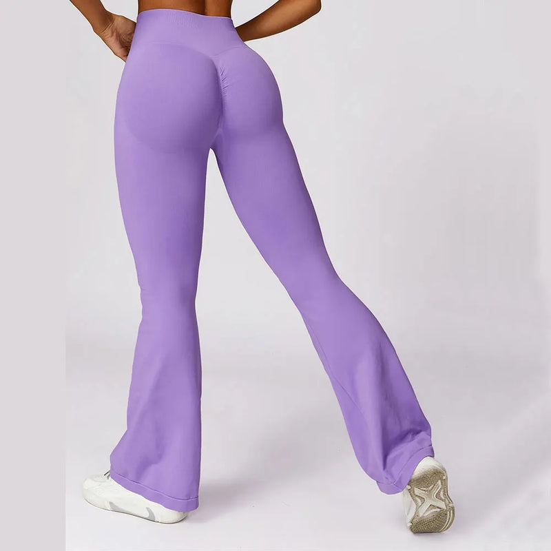 Flared Yoga-Leggings High-Waist & Nahtlos für Damen – Lena
