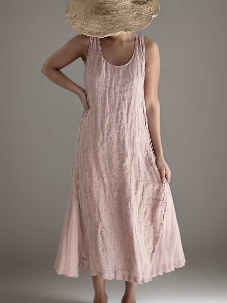 Ärmelloses Maxikleid Damen elegant luftig – Fiona