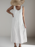 Ärmelloses Maxikleid Damen elegant dehnbar – Hazel