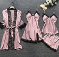 Satin Nachthemd Set mit Spitze für Damen – Isabella