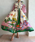 Buntes Langkleid mit Muster und Leichtigkeit – Alviera