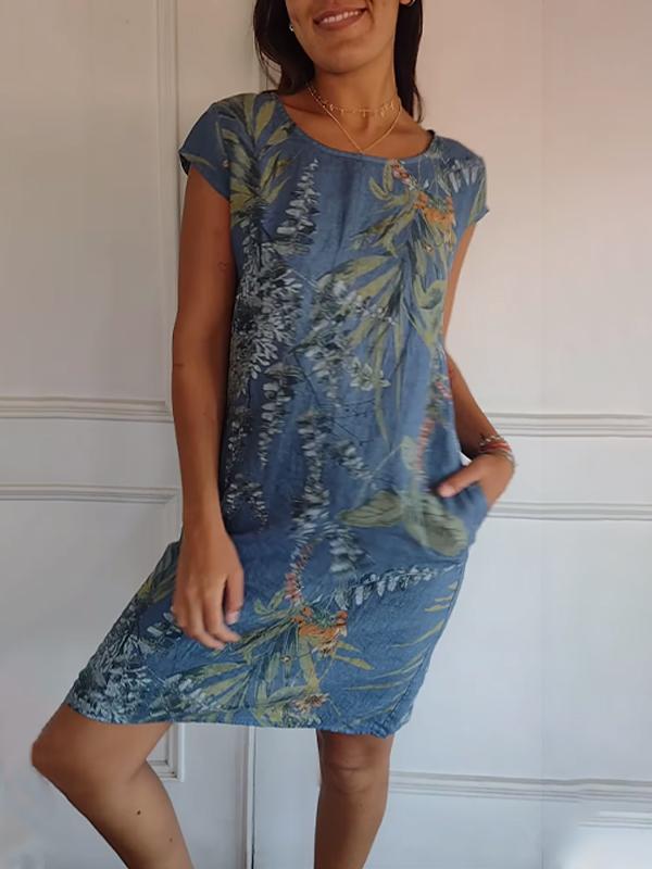 Elegantes Damenkleid mit Rundhalsausschnitt und Komfort – Anneliese