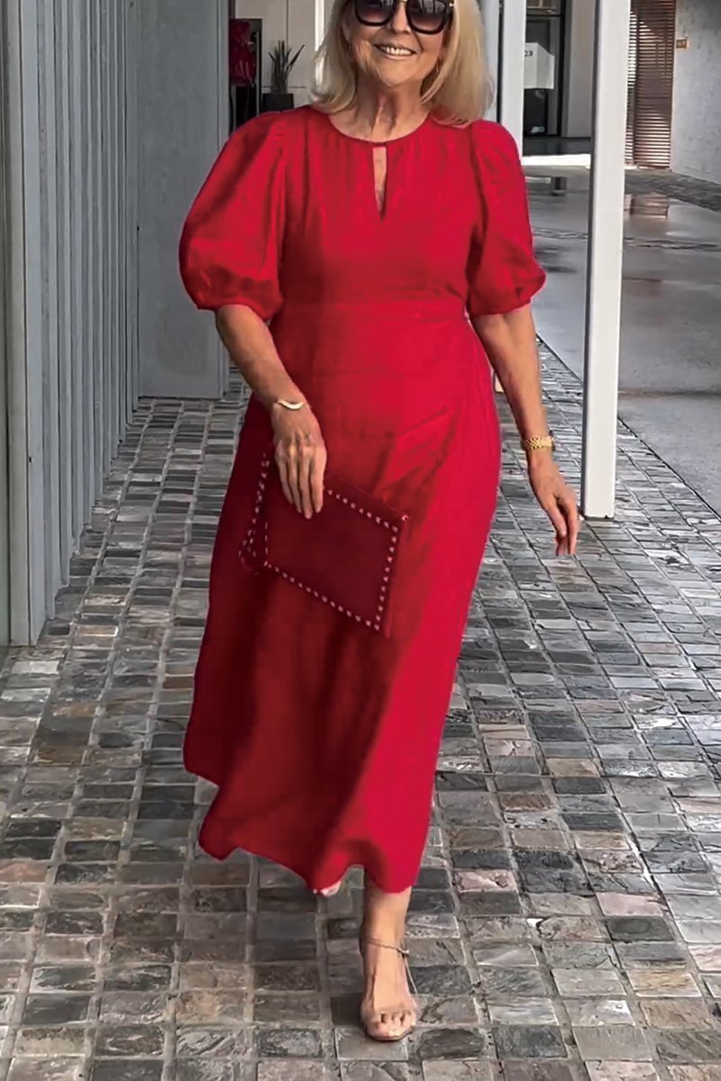 Einfarbiges Freizeitkleid für warme Tage – Lina