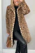 Damen Wintermantel mit Leopardenmuster – Serelina