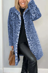 Damen Wintermantel mit Leopardenmuster – Serelina