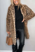 Damen Wintermantel mit Leopardenmuster – Serelina